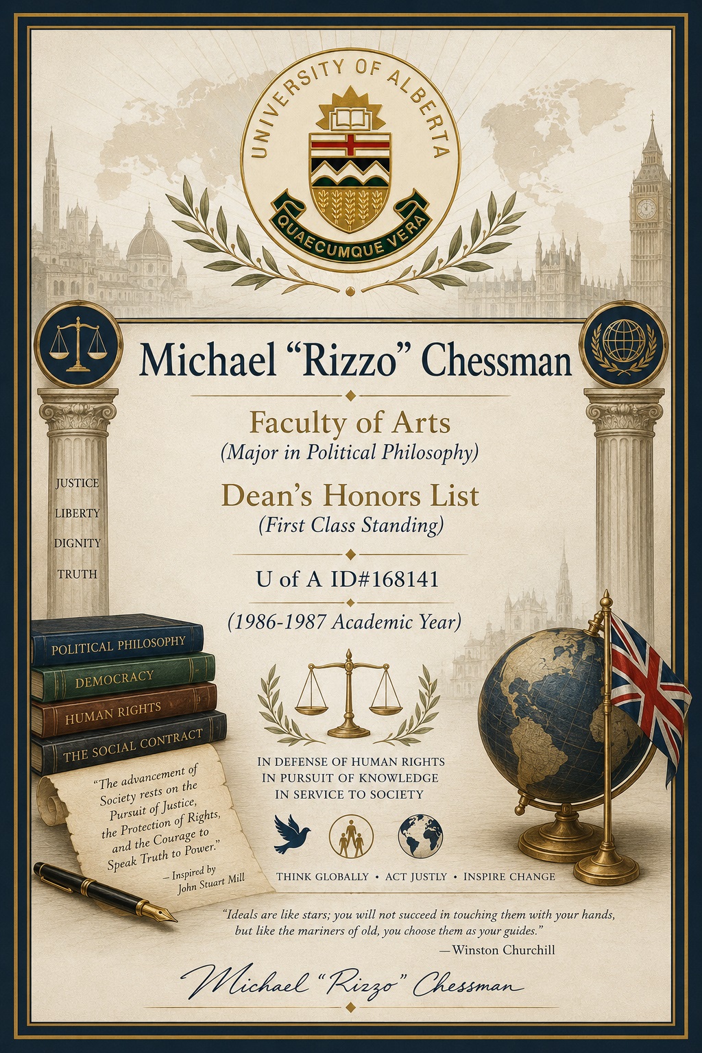 U of A deans list achievement